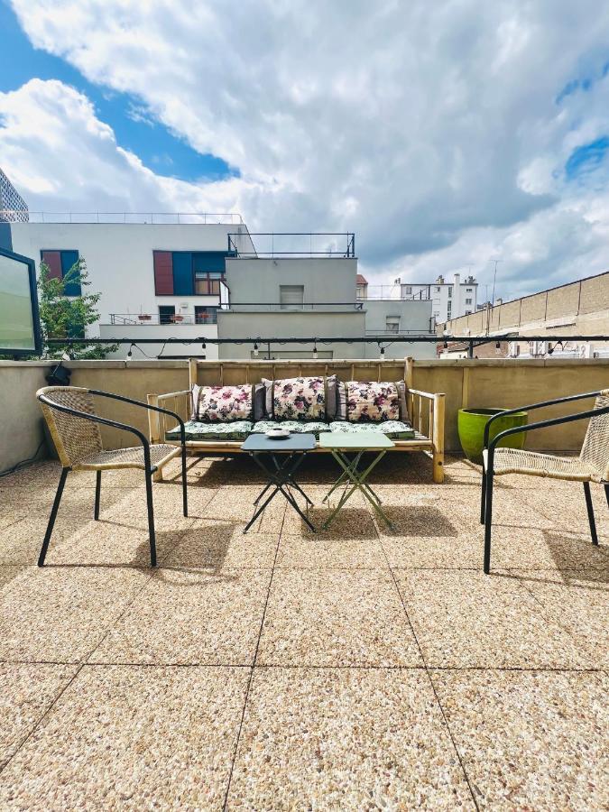 Bel Appartement Avec Terrasse Пантен Екстер'єр фото